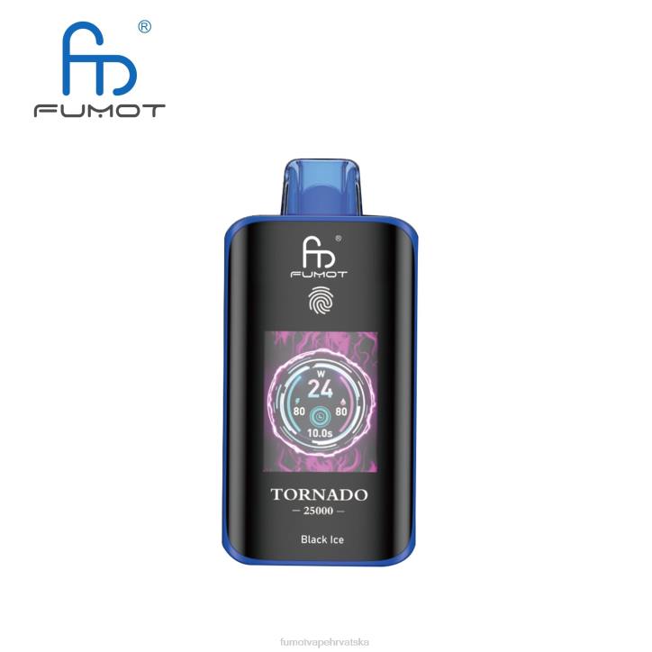 Fumot Tornado 25000 vape za jednokratnu upotrebu crni led TL202 Fumot Vape Hrvatska