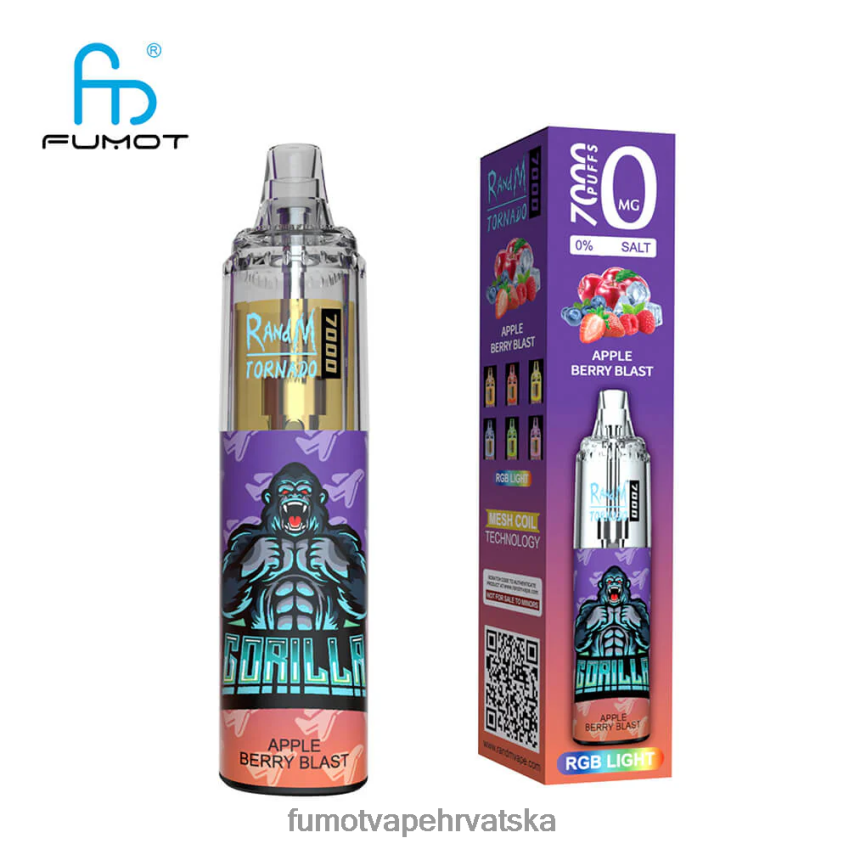 Fumot Store | limunada od bobičastog voća Z0020B500 0% 7000 jednokratna vape olovka - 14ml (1 komad) Fumot Tornado