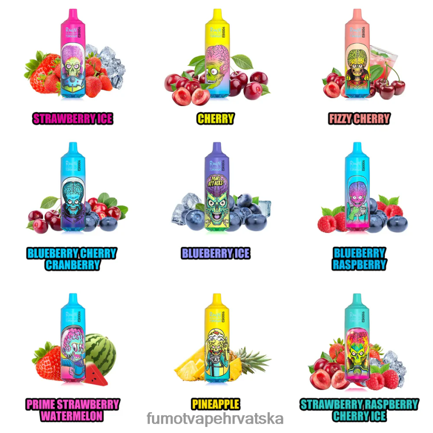 Fumot Vape Hrvatska | bobica breskve Z0020B222 1 komad 9000 pro 18ml vape za jednokratnu upotrebu Fumot Tornado