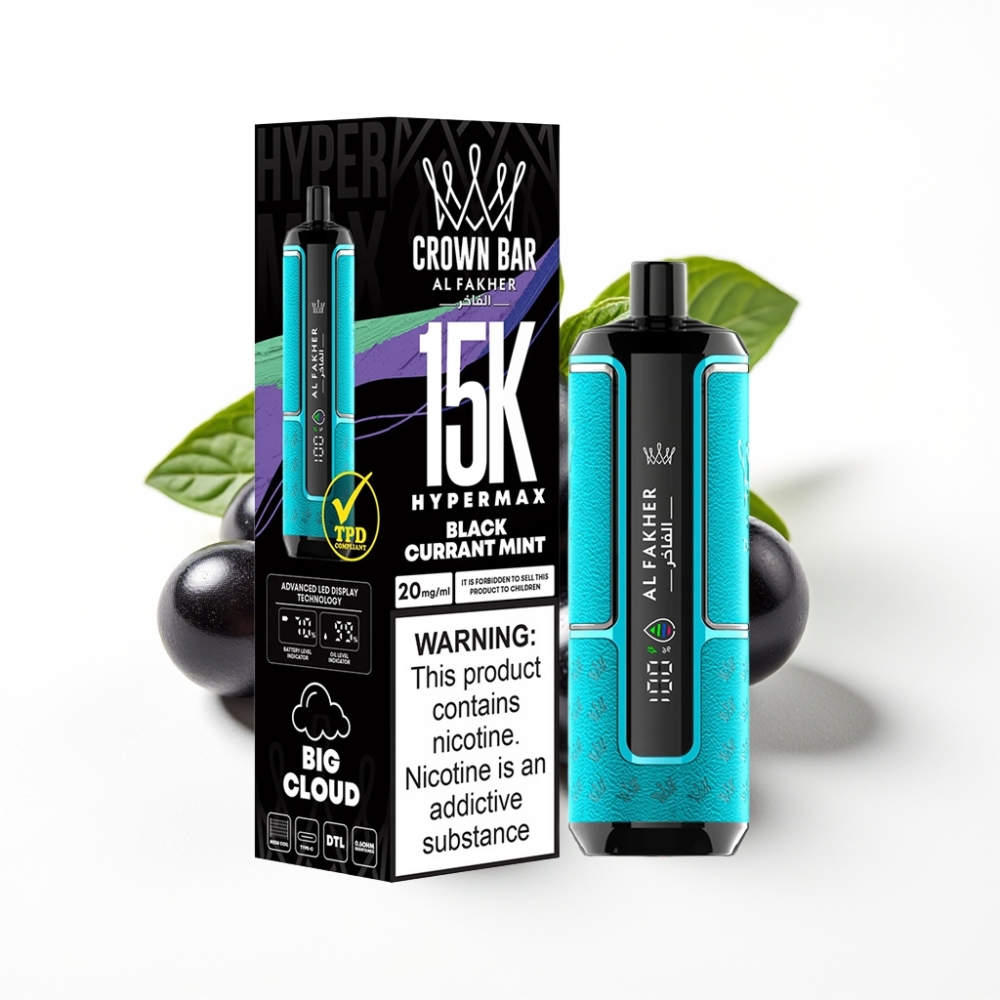 Al Fakher Crown Bar 15K Hypermax Crna Ribizla Meta