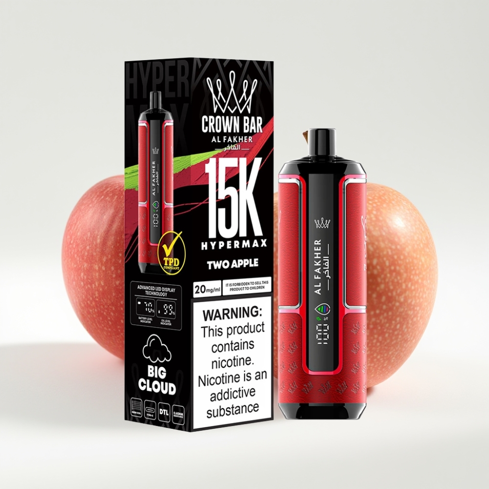 Al Fakher Crown Bar 15K Hypermax Dvije Jabuke
