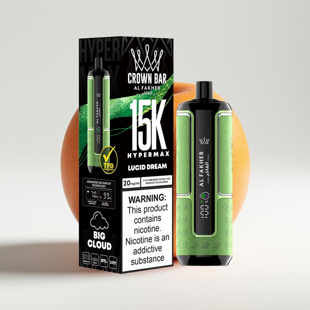 Al Fakher Crown Bar 15K Hypermax Jednokratna Vape Kit Lucid San