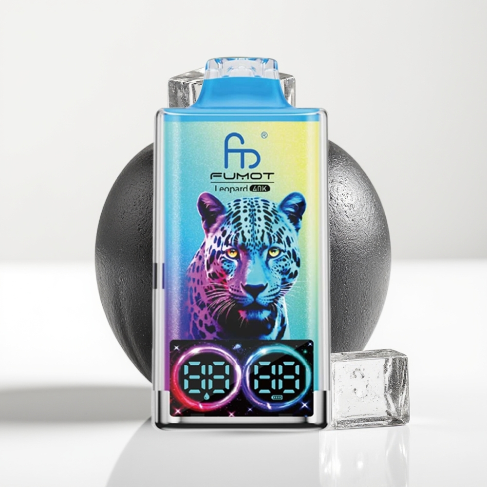 Fumot Leopard 40K Puffs Dual Mesh Crni Zmaj Led