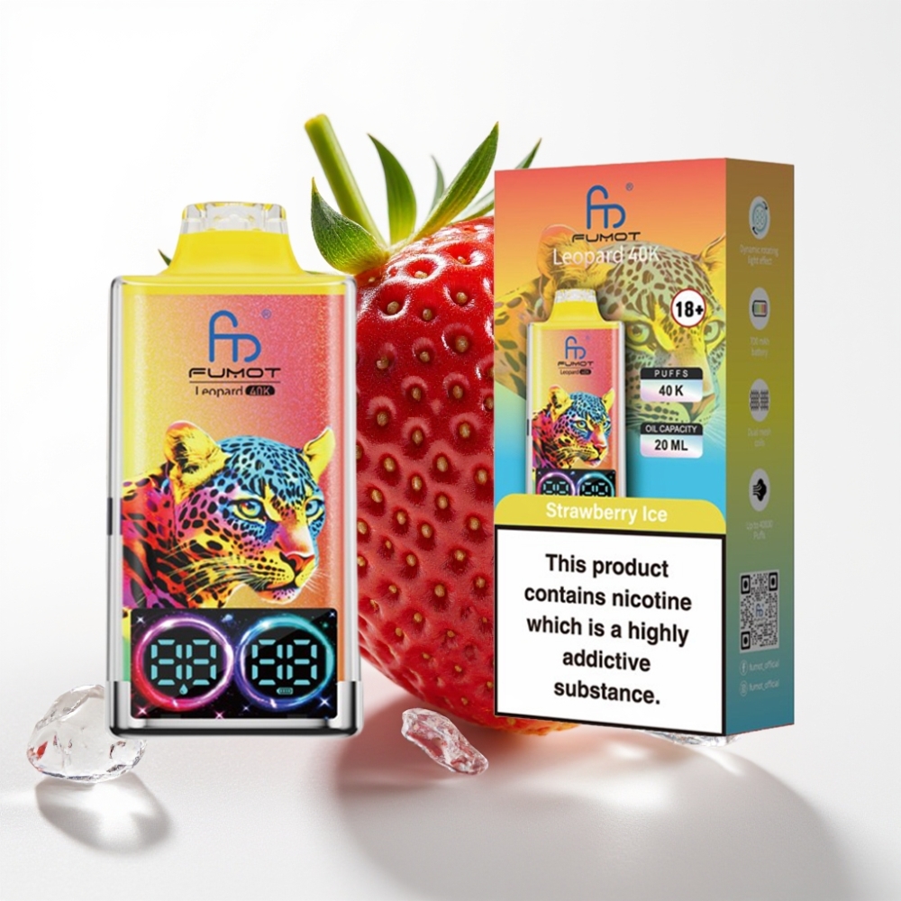 Fumot Leopard 40K Puffs Jagoda Led Dual Mesh