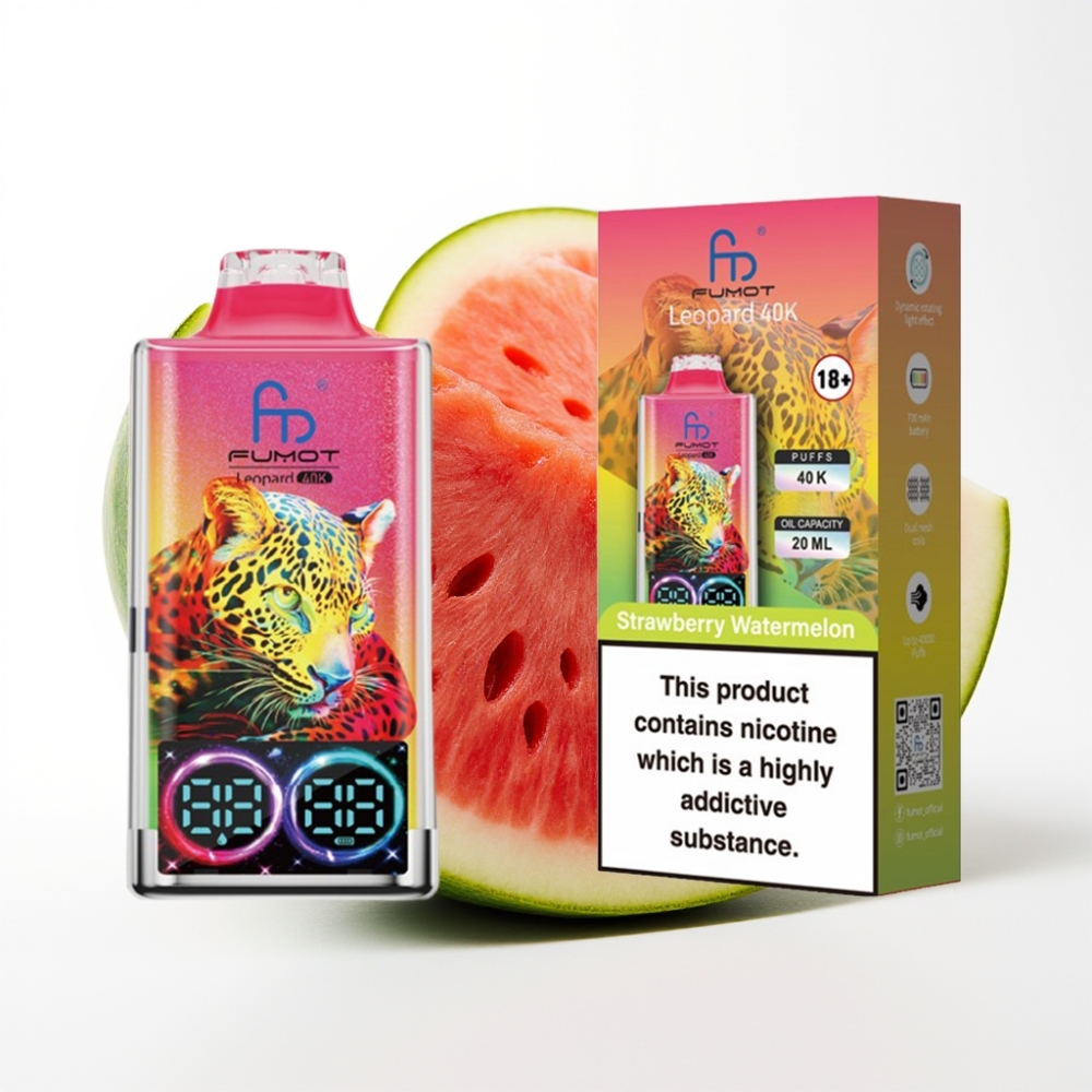 Fumot Leopard 40K Puffs Jagoda Lubenica Dual Mesh