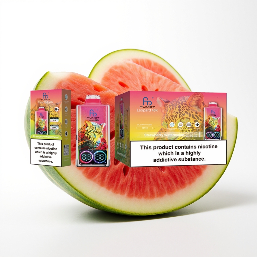 Fumot Leopard 40K Puffs Jagoda Lubenica Dual Mesh