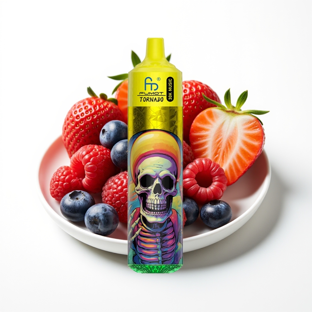 Fumot RandM Tornado 30000 Puffova LED zaslon Jagoda Borovnica Malina