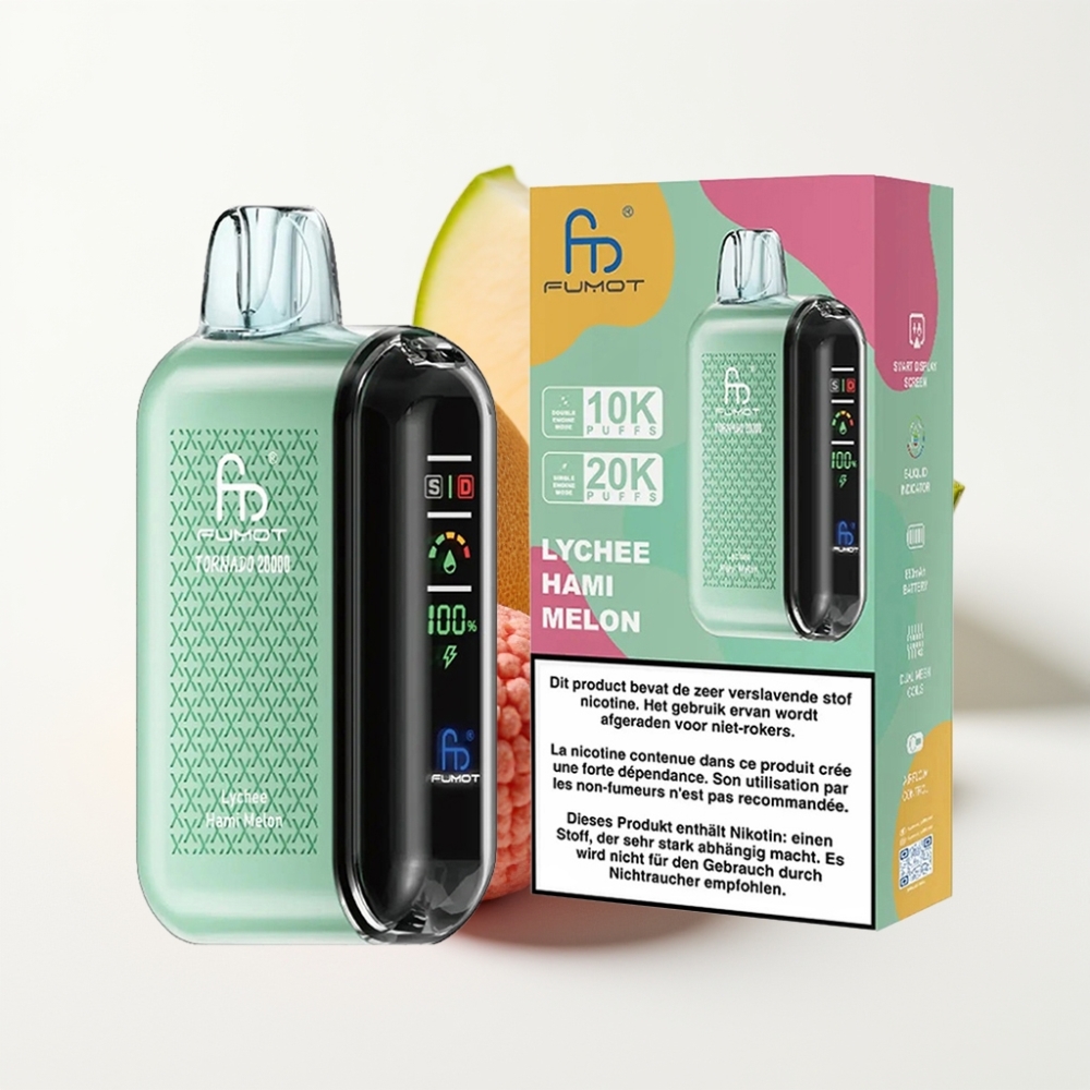 Fumot Tornado 20000 Puffs Dual Mesh Coil Aroma Liči Hami Dinja