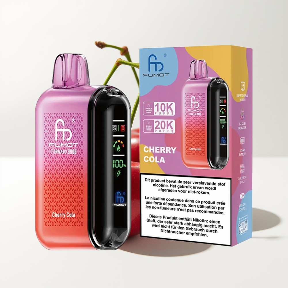 Fumot Tornado 20000 Puffs Dual Mesh Coil Aroma Trešnja Kola
