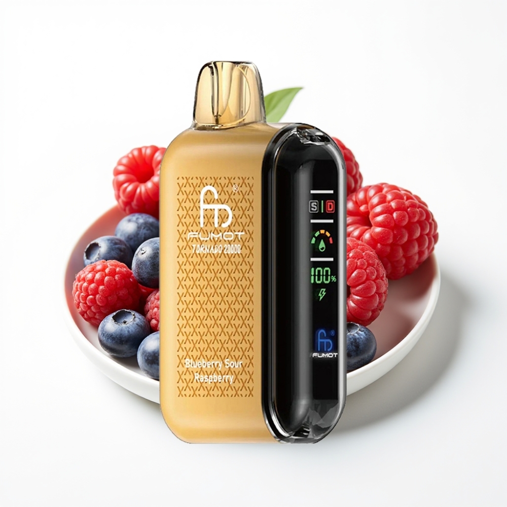 Fumot Tornado 20000 Puffs Dual Mesh Coil Okus: Borovnica i Kisela Malina
