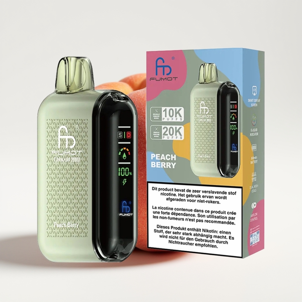 Fumot Tornado 20000 Puffs Dual Mesh Coil Okus Brestika i Breskve