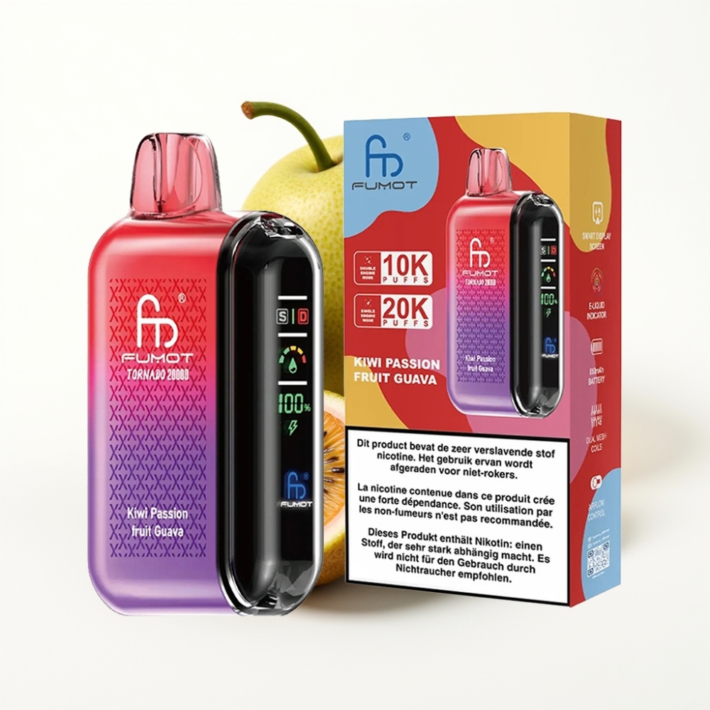 Fumot Tornado 20000 Puffs Dual Mesh Coil Okus Kajsija Marakuja Guava