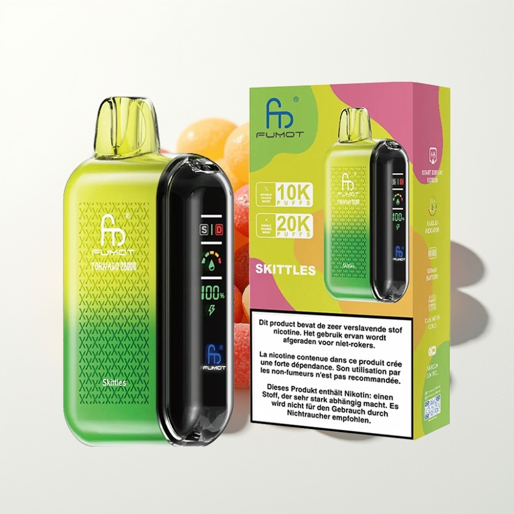 Fumot Tornado 20000 Puffs Dual Mesh Coil Okus Skittles