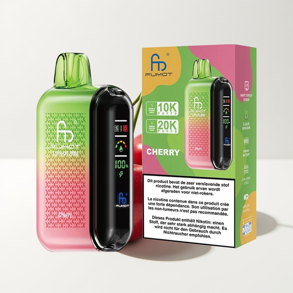 Fumot Tornado 20000 Puffs Dual Mesh Coil Trešnja