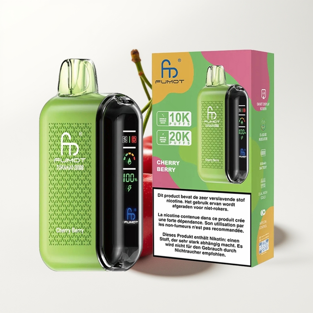 Fumot Tornado 20000 Puffs Dual Mesh Coil Trešnja Bobica