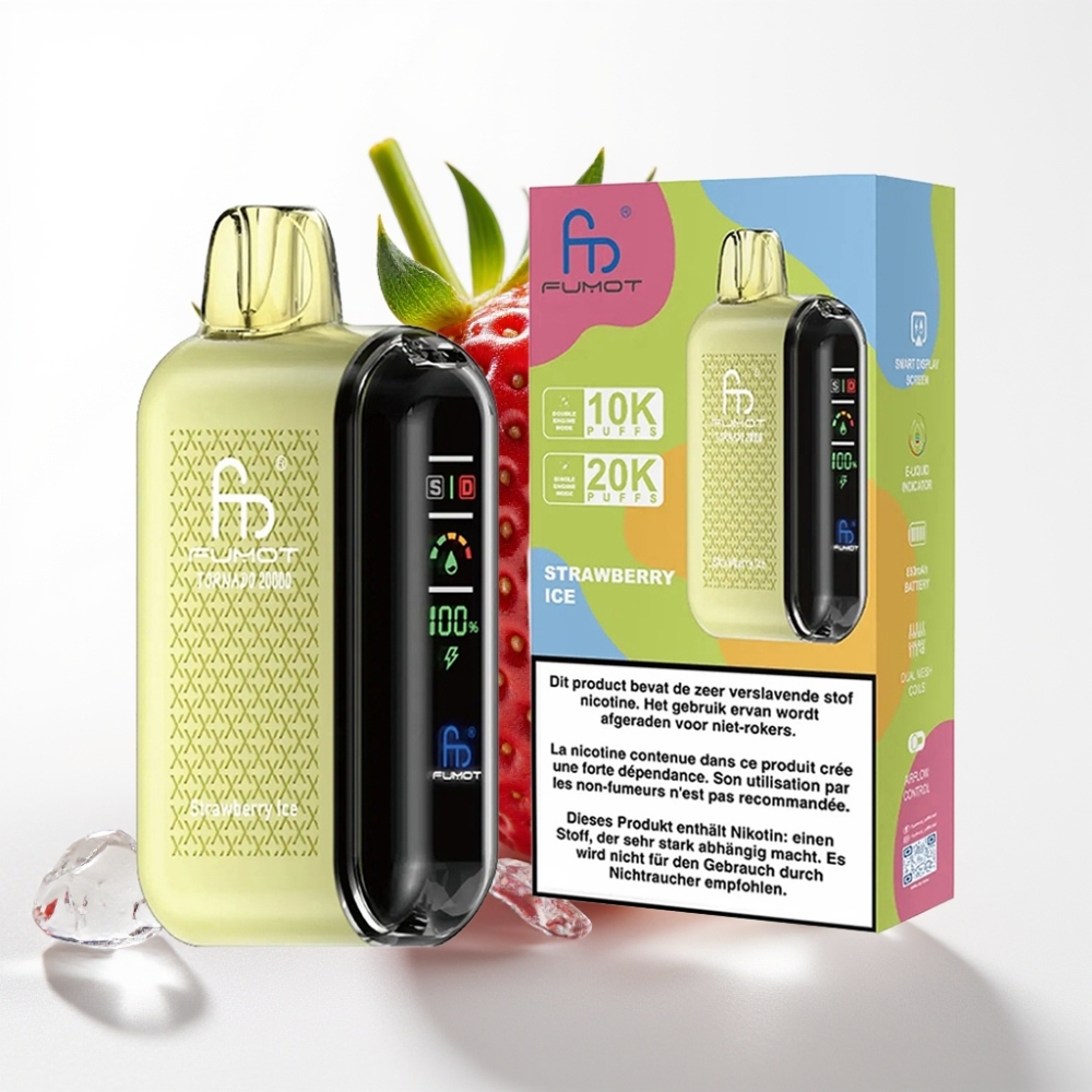 Fumot Tornado 20000 Puffs Dual Mesh Jagoda Led