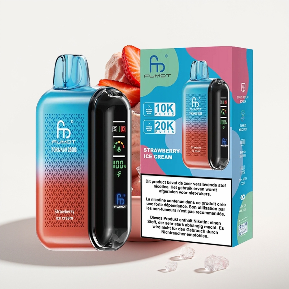 Fumot Tornado 20000 Puffs Dual Mesh Sladoled od Jagode