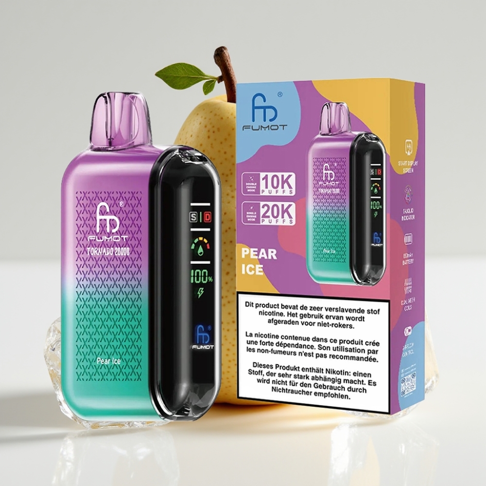 Fumot Tornado 20000 Pufova Dual Mesh Kruška Led