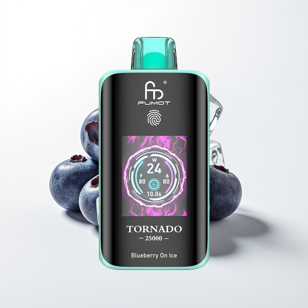 Fumot Tornado 25000 Puffova HD Ekran Okus Borovnica Na Ledu
