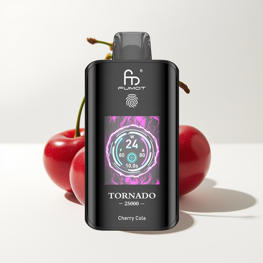 Fumot Tornado 25000 Puffova HD Ekran s Okusom Trešnjeva Kola