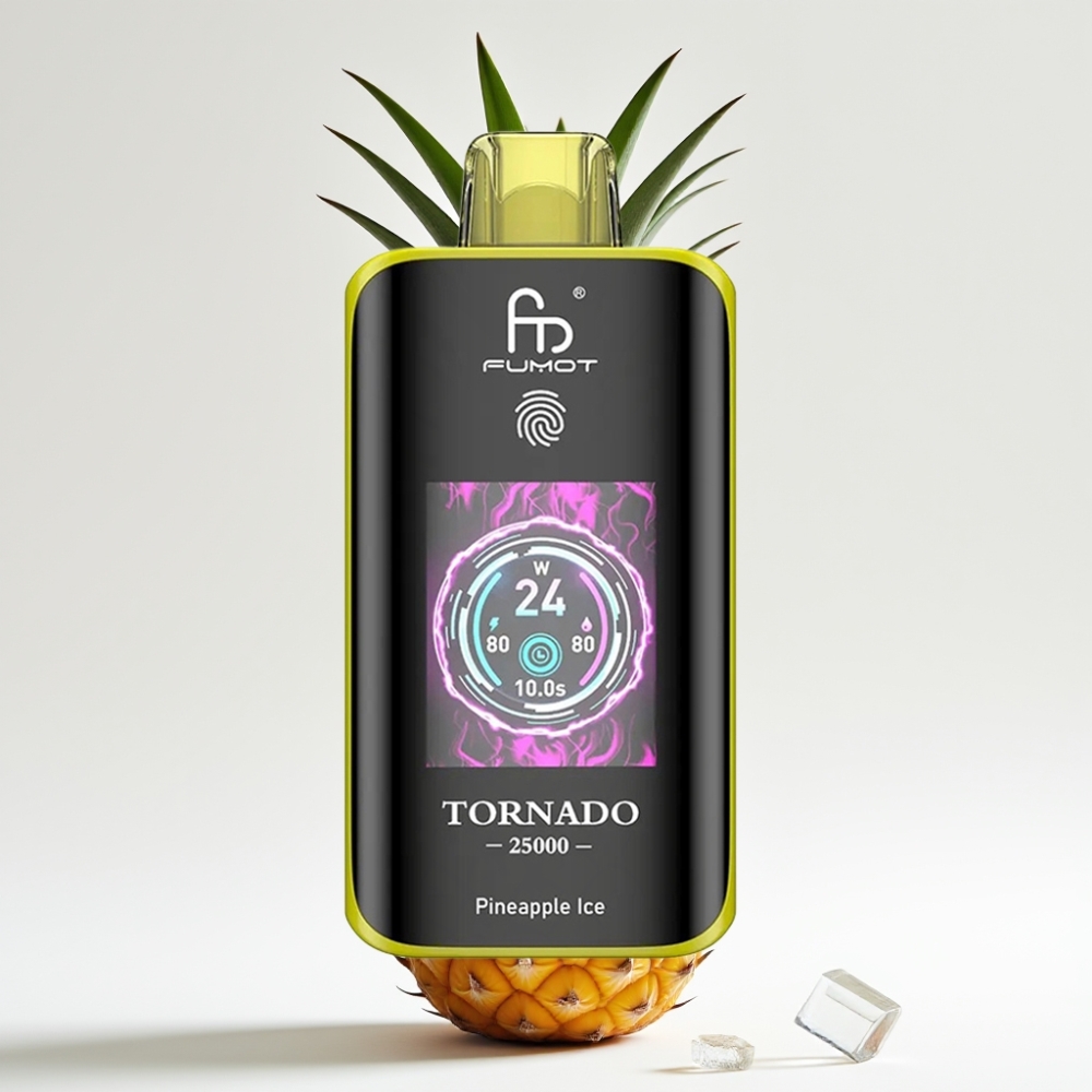 Fumot Tornado 25000 Puffs HD Ekran Ananas Led