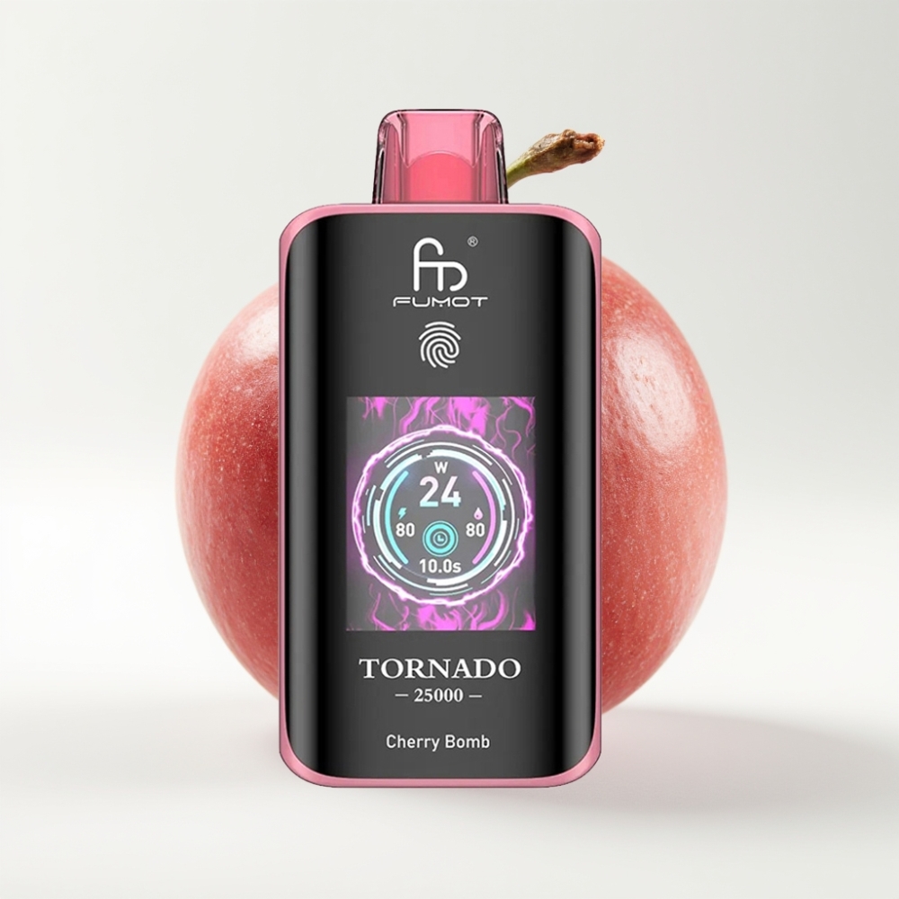 Fumot Tornado 25000 Puffs HD Ekran Cherry Bomb