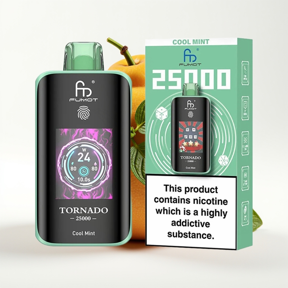 Fumot Tornado 25000 Puffs HD Ekran Cool Mint