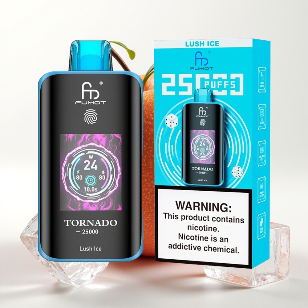 Fumot Tornado 25000 Puffs HD Ekran Lush Ice