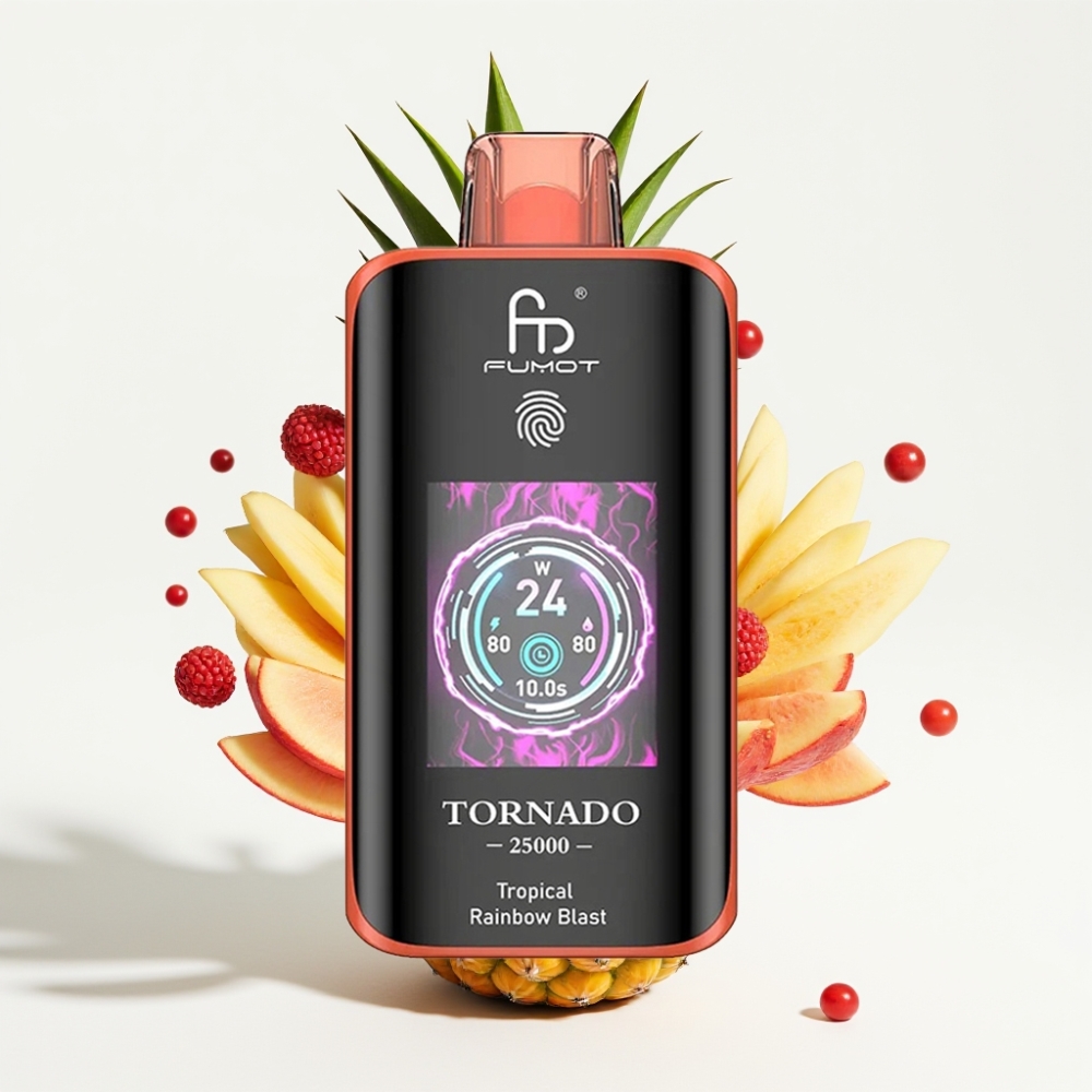 Fumot Tornado 25000 Puffs HD Ekran Tropical Rainbow Blast
