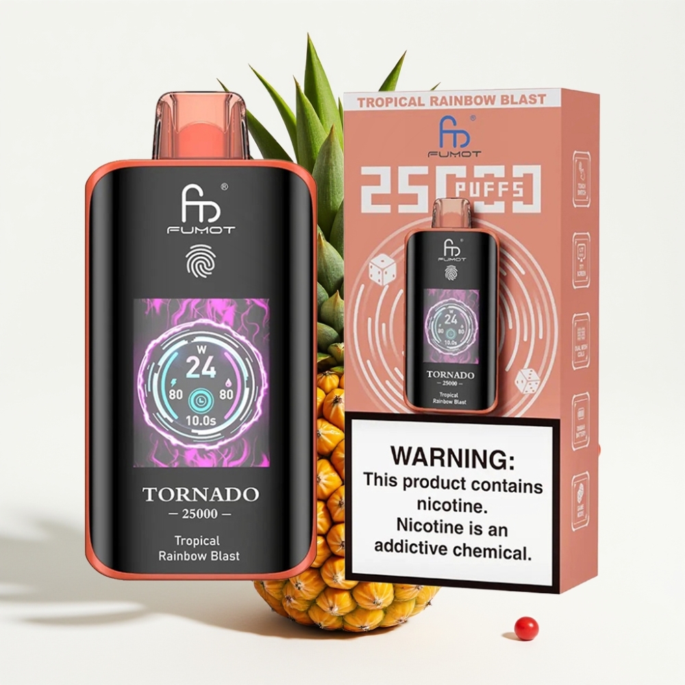 Fumot Tornado 25000 Puffs HD Ekran Tropical Rainbow Blast