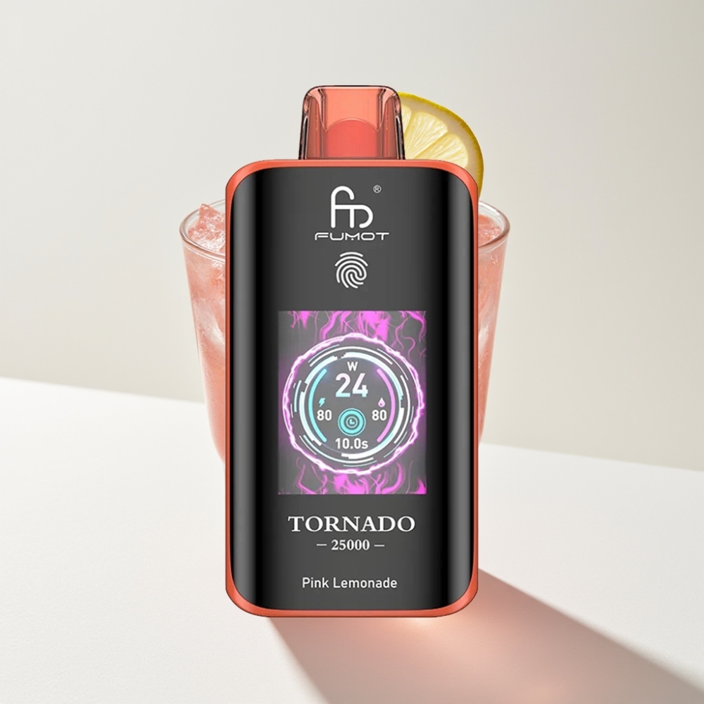 Fumot Tornado 25000 Puffs Ružičasti Limunada HD Ekran