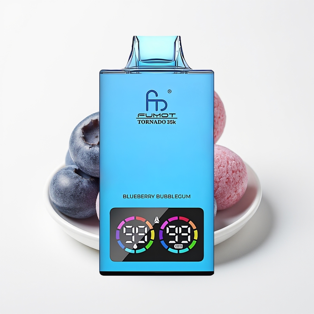 Fumot Tornado 35000 Puffova s 15ml E-tekućine Okus Borovnica Žvakaća Guma