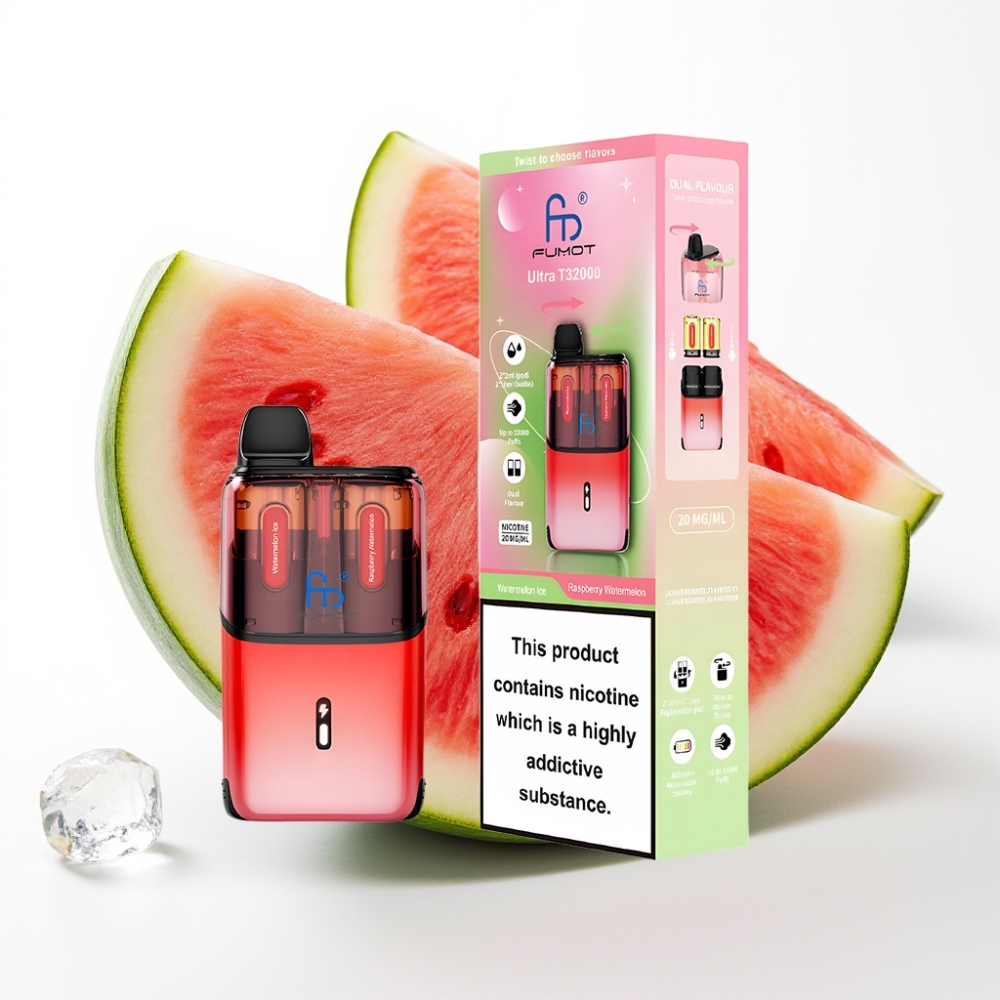 Fumot Ultra T32000 32000 Puffova Lubenica Led - Malina Lubenica