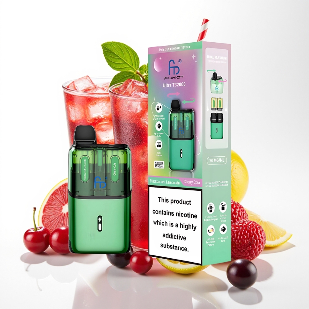 Fumot Ultra T32000 32000 Pufova Napredna Mrežna Zavojnica Crna Ribizla Limunada - Cola Višnja