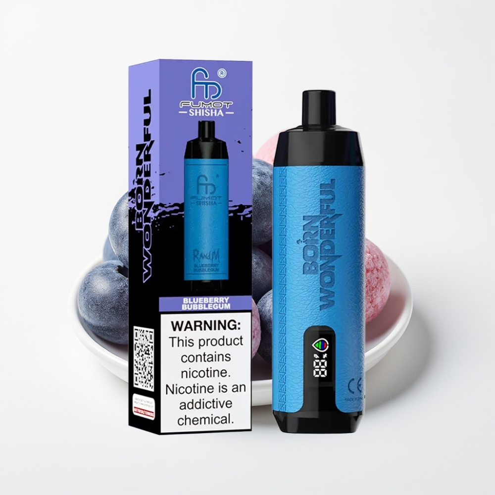 RandM Fumot Shisha 10000 Puffova 18ml Prepunjeni e-tečnost Plava jagoda žvakaća guma
