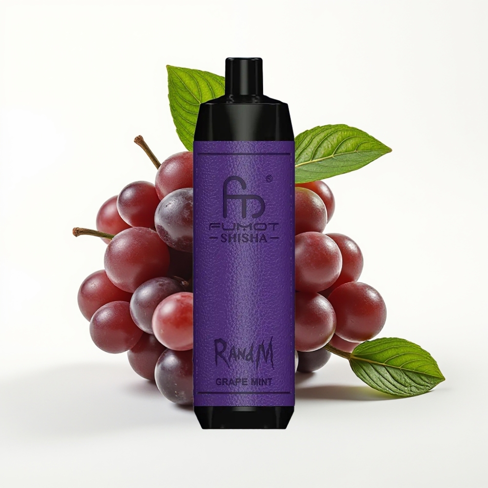 RandM Fumot Shisha 10000 Puffova Disposable Vape Grožđe Metvica 18ml