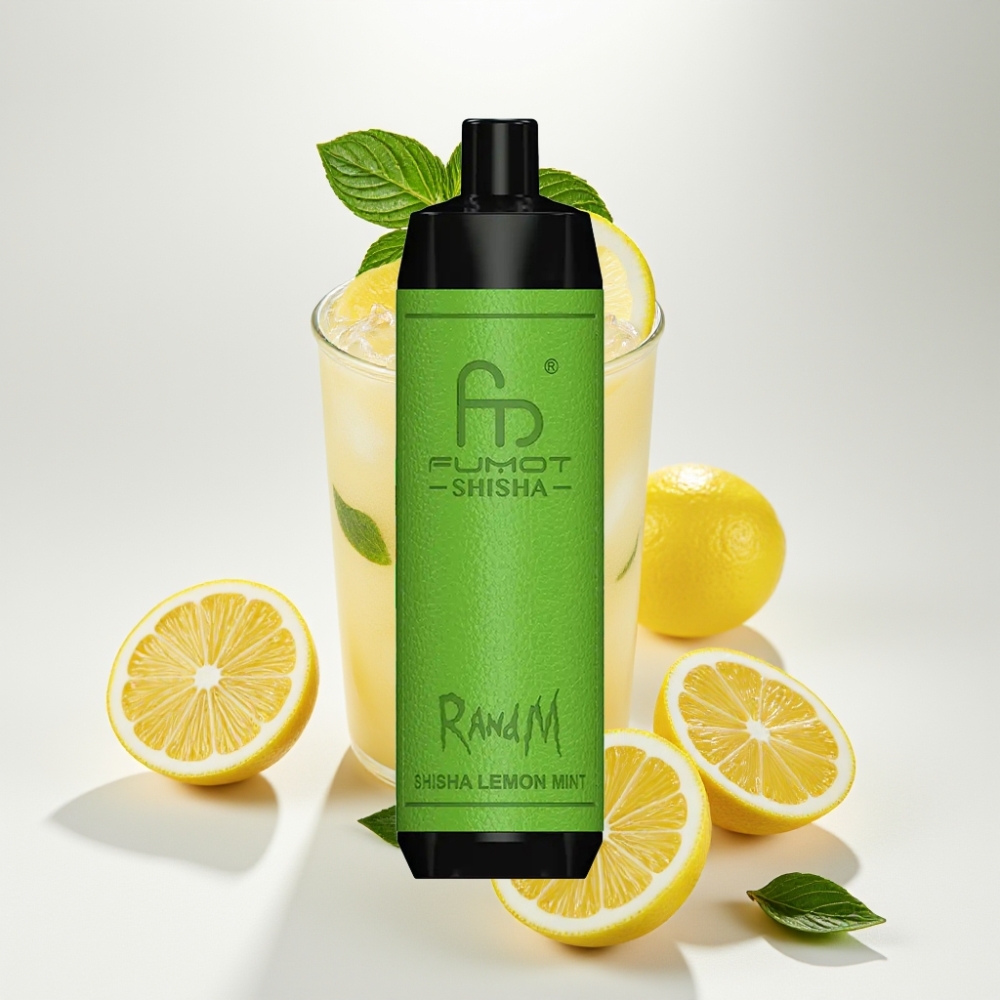 RandM Fumot Shisha 10000 Puffova Disposable Vape Šiša Limun Metvica