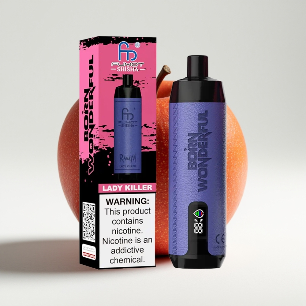 RandM Fumot Shisha 10000 Puffs 0.6ohm Mrežasti Sviti Lady Killer (Ubica Žena)