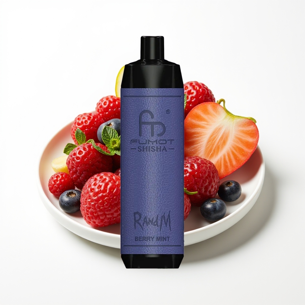 RandM Fumot Shisha 10000 Puffs 18ml Jagoda Metvica
