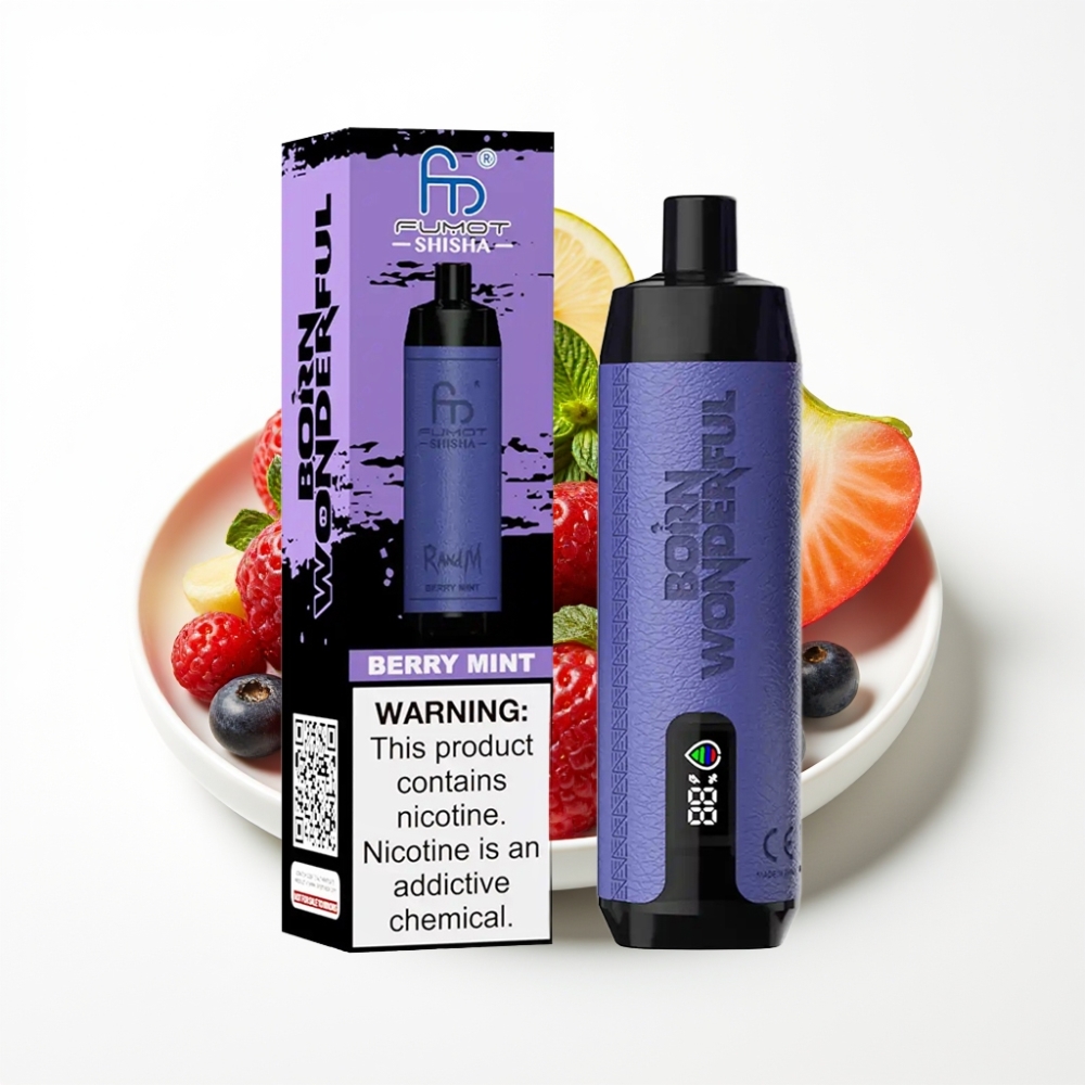 RandM Fumot Shisha 10000 Puffs 18ml Jagoda Metvica