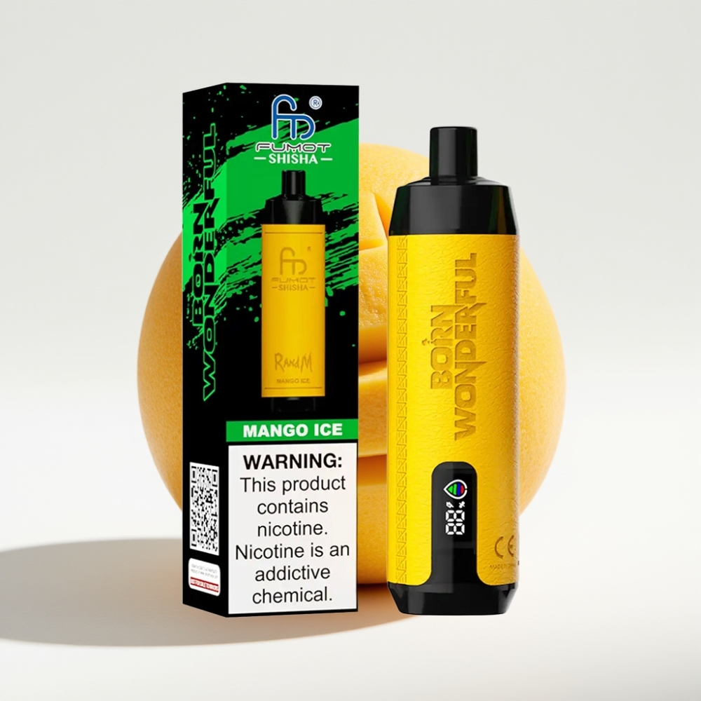 RandM Fumot Shisha 10000 Puffs 18ml Mango Led