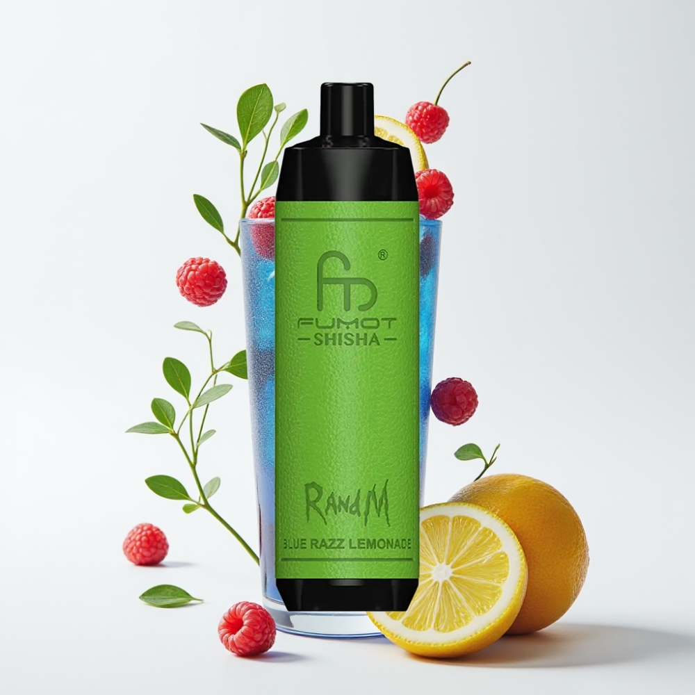 RandM Fumot Shisha 10000 Puffs 18ml Plava Malina Limunada