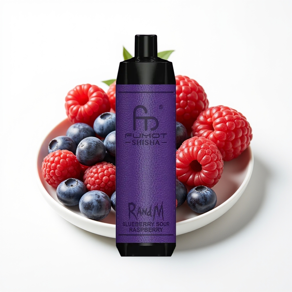 RandM Fumot Shisha 10000 Puffs 18ml Predpunjeni E-likvid Aroma: Borovnica-Kisela Malina