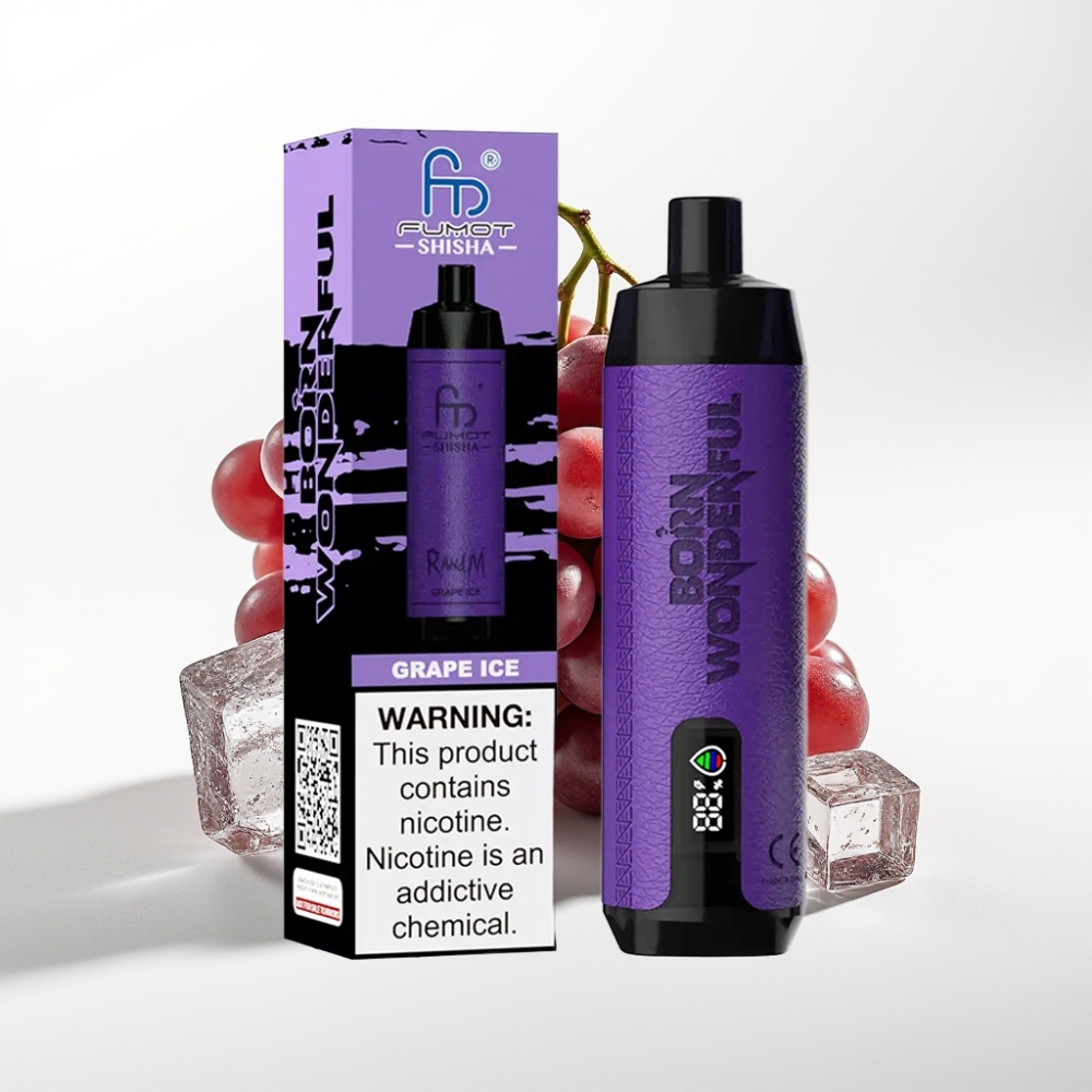 RandM Fumot Shisha 10000 Puffs 18ml Prefilled e-tekućina Grape Ice