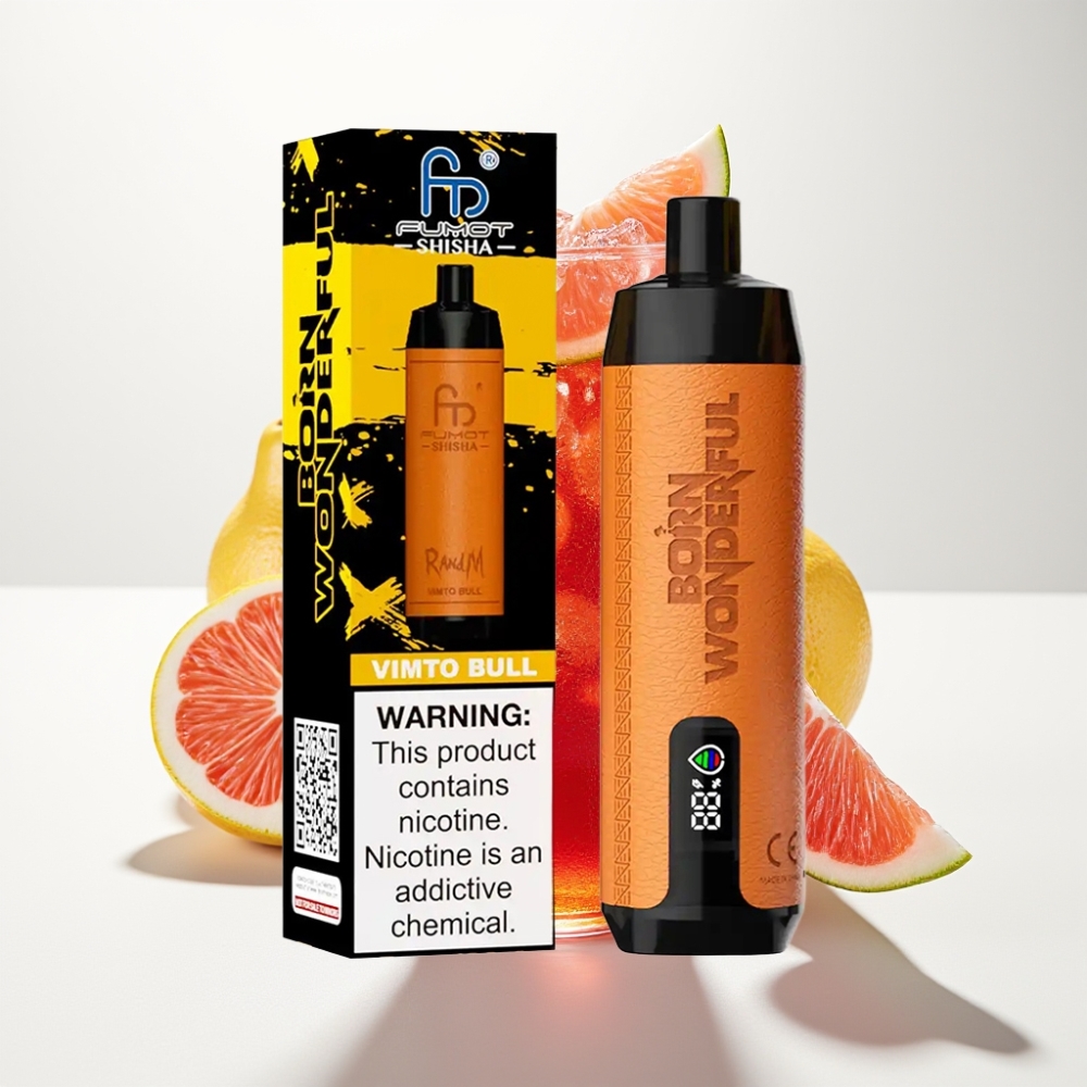 RandM Fumot Shisha 10000 Puffs 18ml Vimto Bik (Vimto Bull)