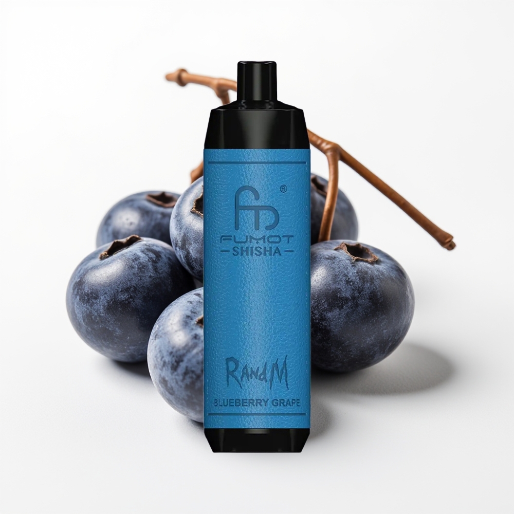 RandM Fumot Shisha 10000 Pufova Disposable Vape Borova Grožđe