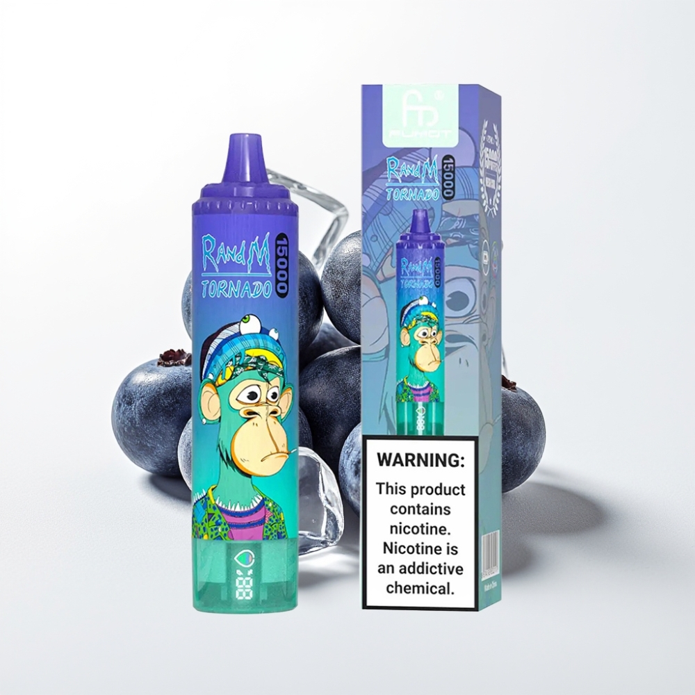 Fumot RandM Tornado 15000 Puffs 25ml Borovnica Na Ledu
