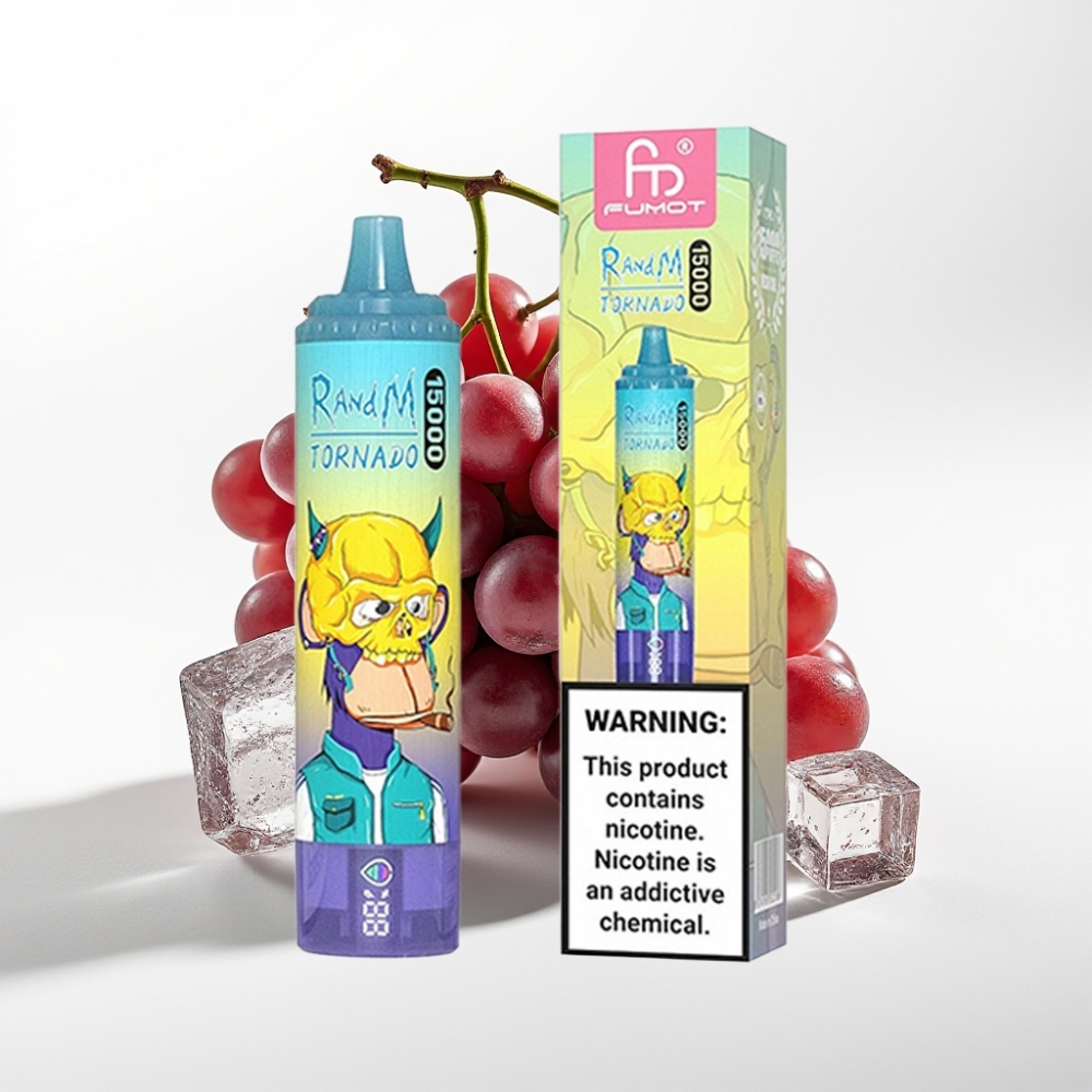 Fumot RandM Tornado 15000 Puffs 25ml Grožđe Led