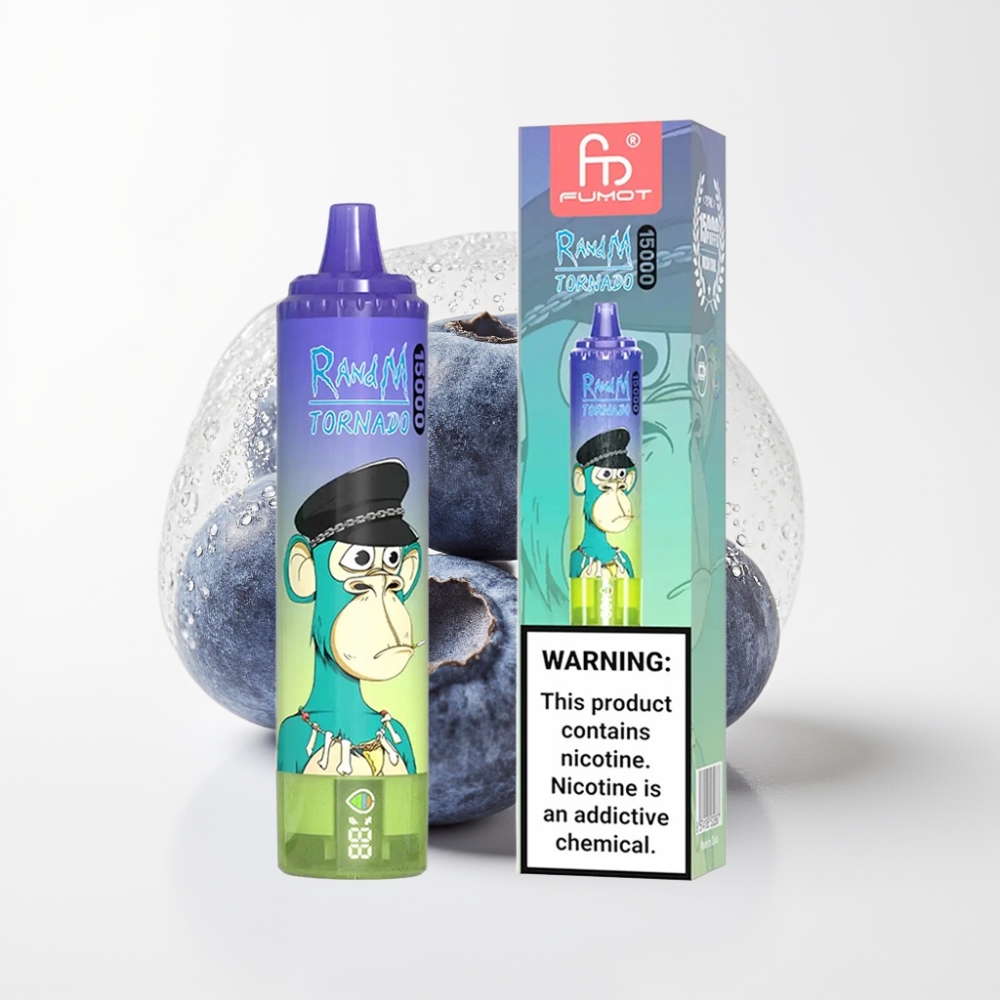 Fumot RandM Tornado 15000 Puffs 25ml Plava Bubica Guma