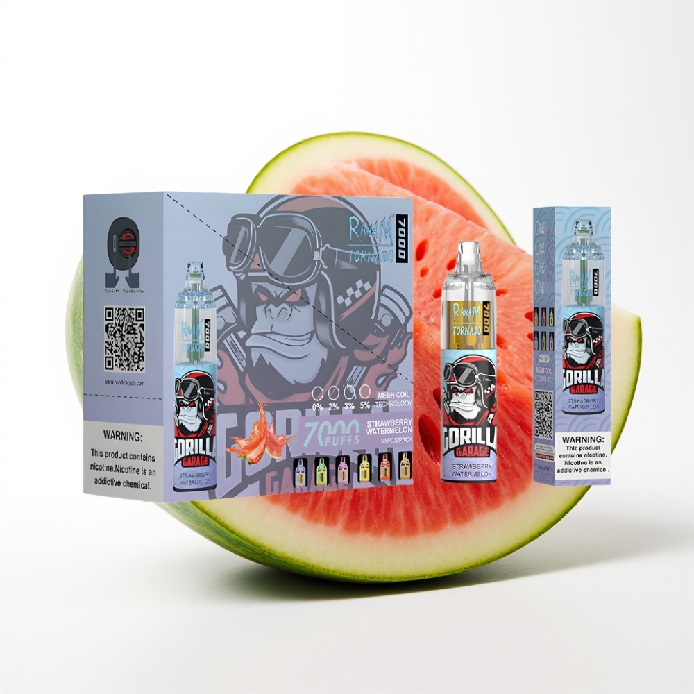 Fumot Tornado 7000 Puffova 14 ML E-tečnost Jagoda Lubenica